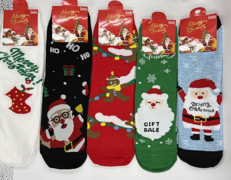 Σετ 5 Ζευγαρια Γυναικείες Βαμβακερές Κάλτσες Χριστουγεννιάτικες