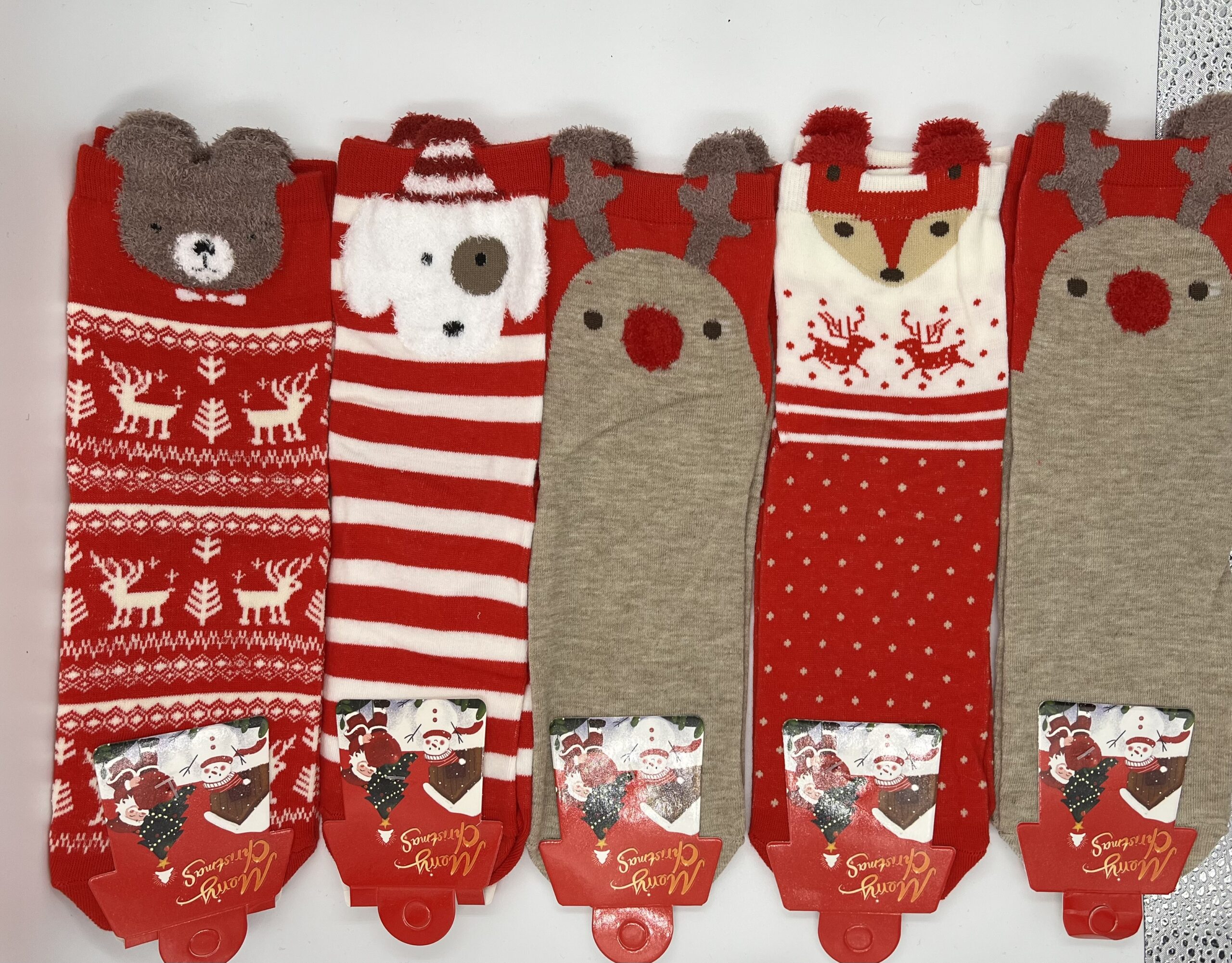 Σετ 5 Ζευγαρια Γυναικείες Βαμβακερές Κάλτσες Χριστουγεννιάτικες