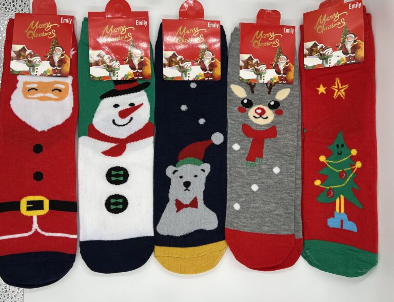Σετ 5 Ζευγαρια Γυναικείες Βαμβακερές Κάλτσες Χριστουγεννιάτικες